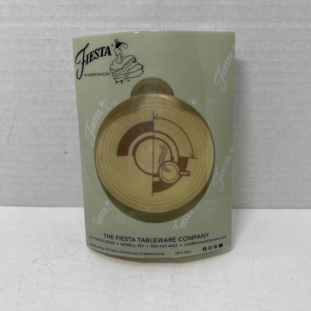 Fiesta 2021 HLCCA Member Exclusive Ivory Christmas Holiday Ceramic Ornament